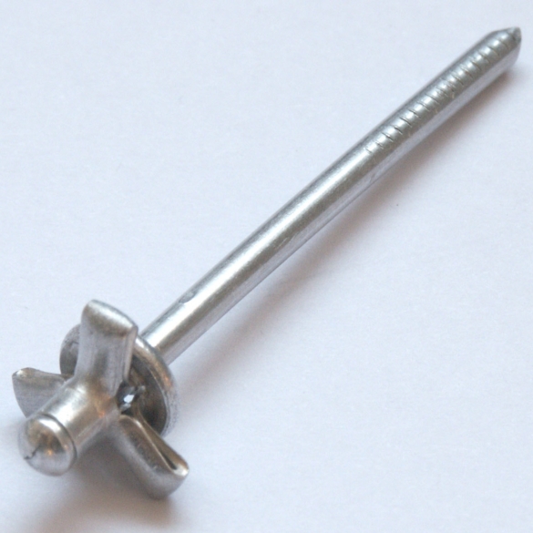 Rivet étoilé tête plate corps alu tige alu Titanox