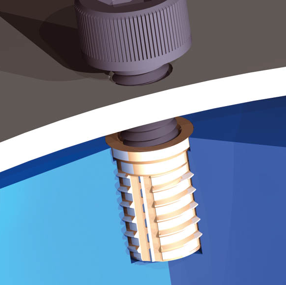 Insert autotaraudeur avec tête réduite TRISERT® Titanox