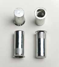 Closed End Countersunk Head Grooved Round Body Blind Rivet Nut – STEEL