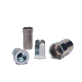 Half hexagonal body blind rivet nut